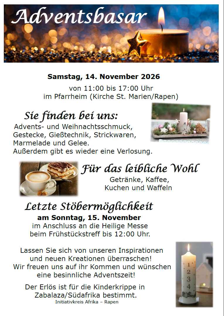 2026 Adventsbasar Flyer